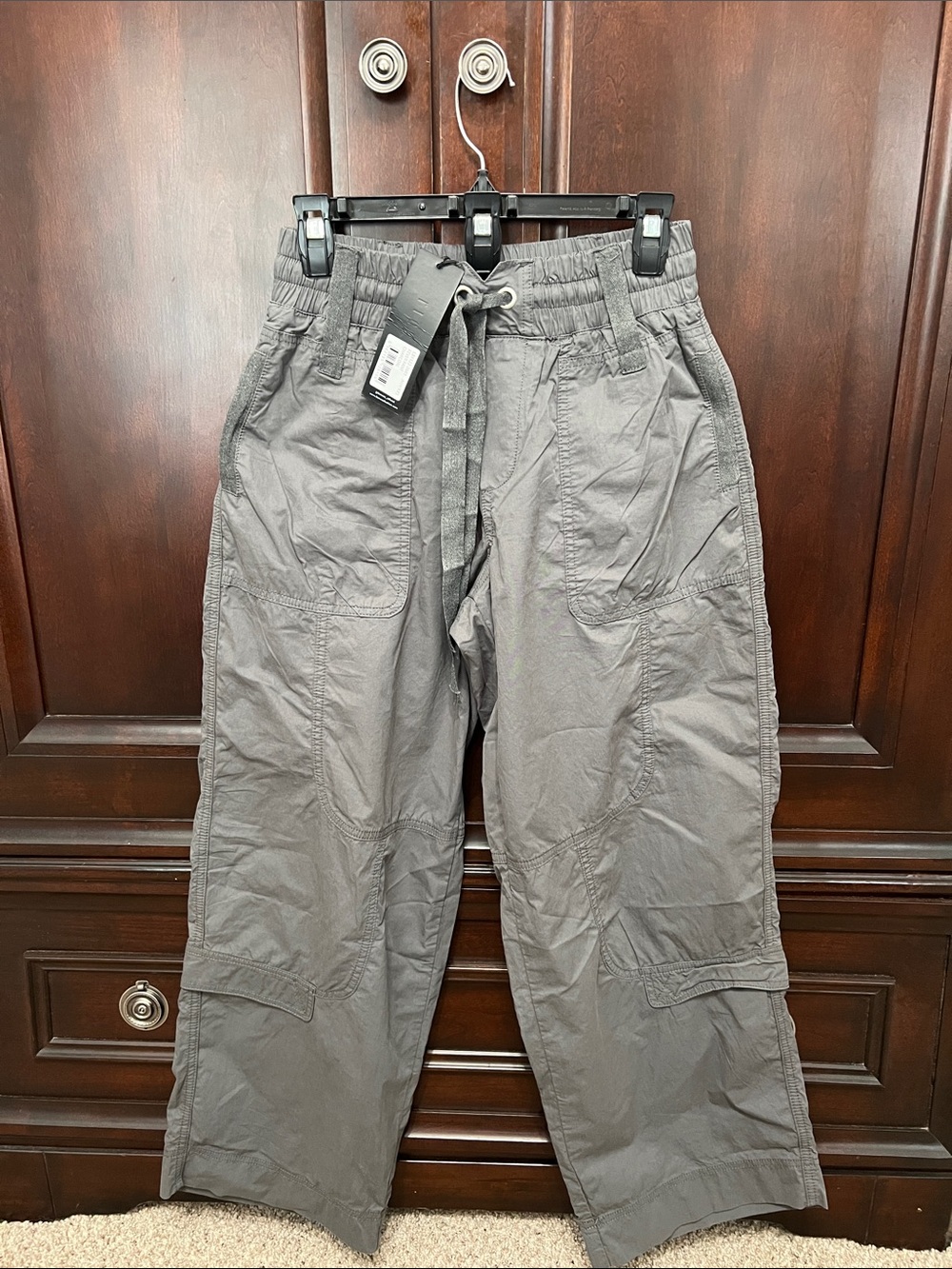 Lioness Gray Women's Cargo Pants with Drawstring Waist